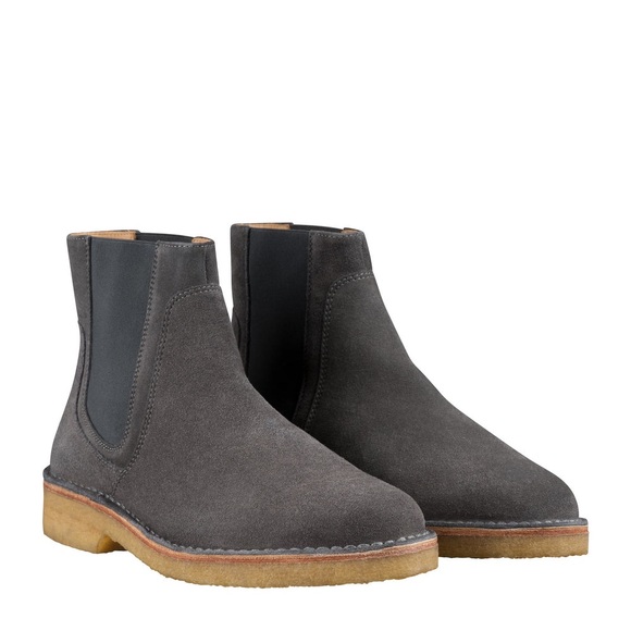 A.P.C. THEODORE ANKLE BOOTS Dark Gray Suede Ankle Boots